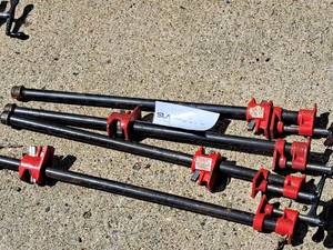 lot 134 image: Lot of (4) Bar Clamps 24 (Red)