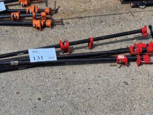 lot 131 image: Lot of (4) Bar Clamps 36 (Red)