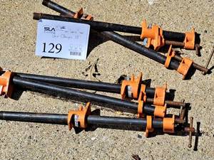 lot 129 image: Lot of (5) Bar Clamps 18 (Orange)