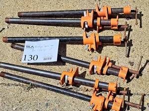 lot 130 image: Lot of (6) Bar Clamps 18 (Orange)