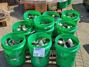 lot 126 image: Lot of (1 Pallet) 3 Metal Couplers  Unfinished