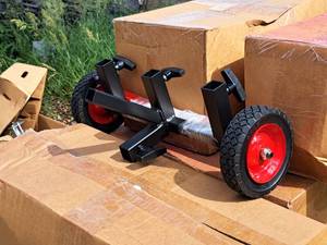 lot 112 image: Lot of (12) First Pitch Baseline Pitching Machine Carts