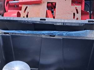 lot 125 image: Lot of (1 Pallet) (2 Totes) Aluminum Parts and (1 Tote) Metal Parts