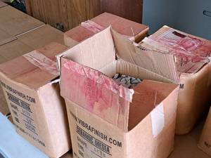 lot 35C image: Lot of (4 Boxes) Vibra Finish Ceramic Media Pre-Forms 50#  Shape ACTS  Type SF
