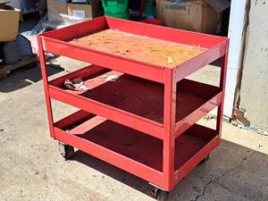 lot 306 image: Metal Utility Cart Metal (Red)