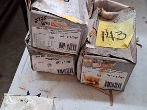 lot 314 image: Lot of (3 Boxes) Simpson Strong-Tie Titen HD Heavy Duty Screw Anchor 14x1-78 100-count ( 300 total items )