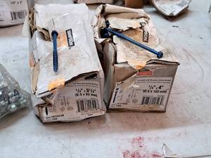lot 328 image: Lot of (2 Boxes) Simpson Strong-Tie Titen HD Concrete and Masonry Screw Anchors 14x4,14x3-14 100-count ( 200 total items )