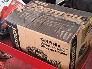 lot 358 image: Lot of (1 Box) Bostitch Coil Nails  6D 2x.092