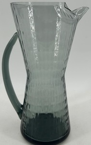 lot 22 image: Morgantown Hoffman House Smoke Grey Glass Pitcher