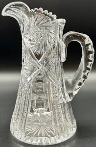 lot 48 image: Antique American Brilliant Period (ABP) Cut Glass Pitcher