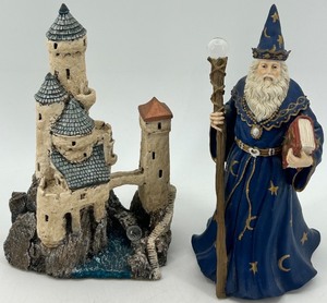 lot 83 image: John Hopkins Limited Edition Enchanted Kingdoms The Castle in Spain and Musical Wizard Figurine 