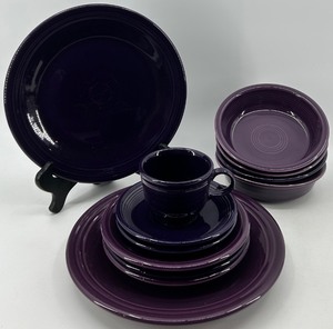 lot 107 image: Fiestaware Dinnerware Set in Burberry - 12 Piece Collection