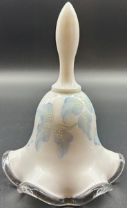 lot 131 image: Fenton Hand-Painted Porcelain Bell with Floral Design, signed by Artist