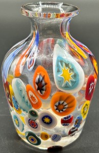 lot 146 image: Murano Glass Vase with Millefiori Design