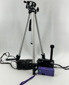lot 158 image: Focal Tripod with Vintage Cameras and Accessories