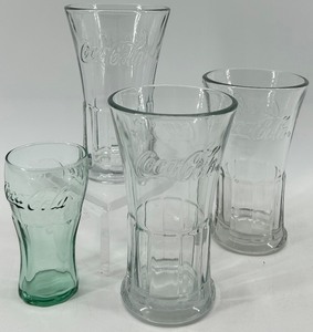 lot 173 image: Collection of 4 Coca-Cola Glasses with Classic Branding