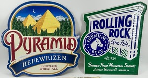 lot 176 image: Set of 3 Vintage Beer Advertising Metal Signs