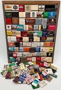 lot 177 image: Large Vintage Collection of Matchbooks in Display Case