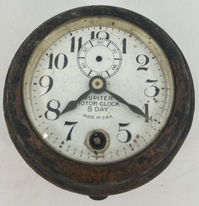 lot 190 image: Antique Jupiter Motor Clock 8-Day Made in USA