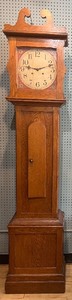 lot 296 image: Antique Ithaca Grandfather Clock with Ornate Detailing