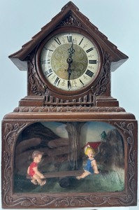 lot 310 image: Vintage Haddon Original The Teeter Totter Mantel Clock with Animation