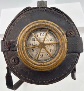lot 315 image: Vintage DETEX Watchclock with Leather Case and Keys