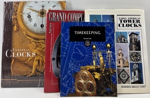 lot 389 image: Collection of 4 Books on Clocks and Timekeeping including New, Sealed European Clocks