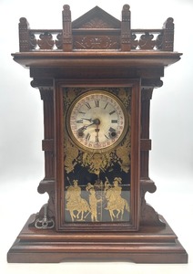 lot 421 image: Antique Francis E. Morse Perpetual Calendar Mantel Clock by Welch Manufacturing Co.