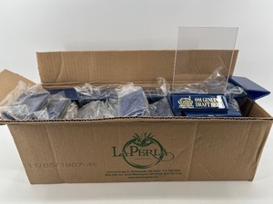 lot 458 image: Box of OM Genuine Draft Beer Tabletop Display Holders