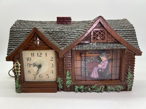 lot 317 image: Vintage Haddon Home Sweet Home Clock with Animated Feature