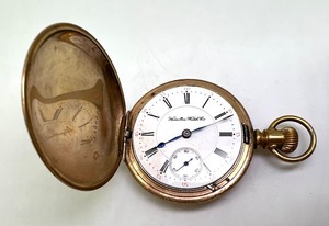lot 208 image: Antique Hamilton Pocket Watch in Brass Stand