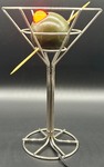 David Krys Unique Martini Glass Lamp with Olive Design