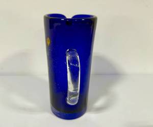Cobalt Blue Art Glass Pitcher