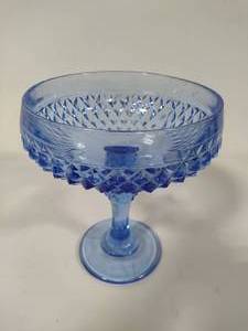 lot 23 image: Indiana Glass Diamond Point Tall Pedestal Compote