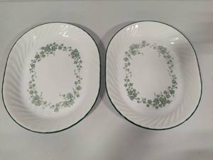 lot 36 image: Two Corelle Callaway Green Ivy Serving Platters