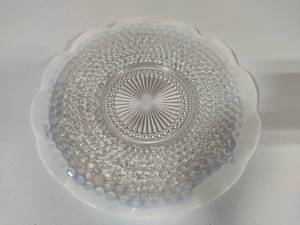 lot 82 image: Anchor Hocking Moonstone Opalescence Serving Plate