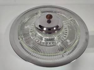 lot 77 image: Vintage Kromex Chrome & Glass Lazy Susan Divided Relish Tray