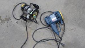 lot 35 image: (1) Bosch Orbital Sander And (1) Electric Router