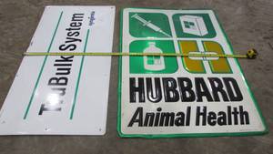 lot 43 image: (2) Metal Advertising Signs