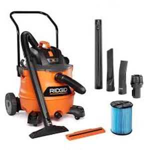 lot 13 image: RIDGID 16 Gallon 6.5 Peak HP NXT Shop Vacuum Wet Dry Vac with Cart, Fine Dust Filter, Locking Hose and Accessory Attachments Customer Returns See Pictures
