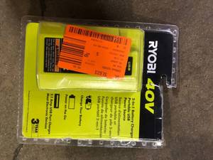 lot 35 image: RYOBI 40V Lithium-Ion Charger with USB Port   Customer Returns See Pictures