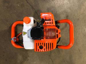 lot 65 image: 52 cc Gasoline Engine Single-Cylinder 2-Stroke Post Hole Digger with 4 in.6 in.8 in. Bits Missing Parts Customer Returns See Pictures