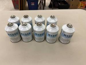 lot 54 image: 9 Cans R134a Refrigerant