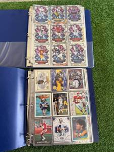 lot 218 image: 2 Binders Football Cards