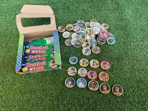 lot 240 image: Baseball Coins - 13 Sealed Packs - Puckett, Griffey Jr, Bo Jackson, Nolan Ryan