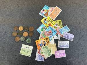 lot 245 image: Indian Heat Pennies & Stamps