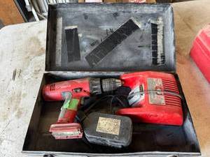 lot 52 image: Milwaukee 18 Volt Drill with Charger & Battery
