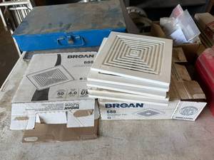 lot 68 image: Broan 688 50 CFM Ventilation Fan & Broan Fan Covers