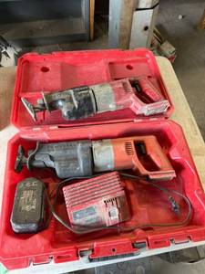 lot 81 image: Milwaukee 18 Volt Sawzalls with Charger & Battery