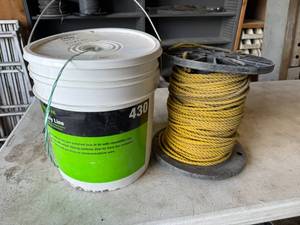 lot 87 image: Partial Pale of Greenlee Poly Line & Roll of Rope